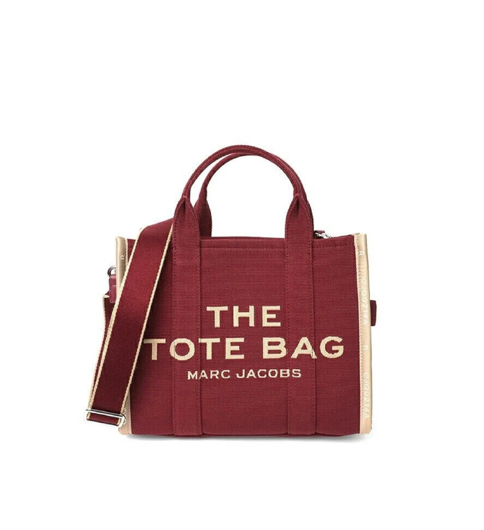 Marc Jacobs Jacquard Burgundy Medium Tote Bag - KNosce