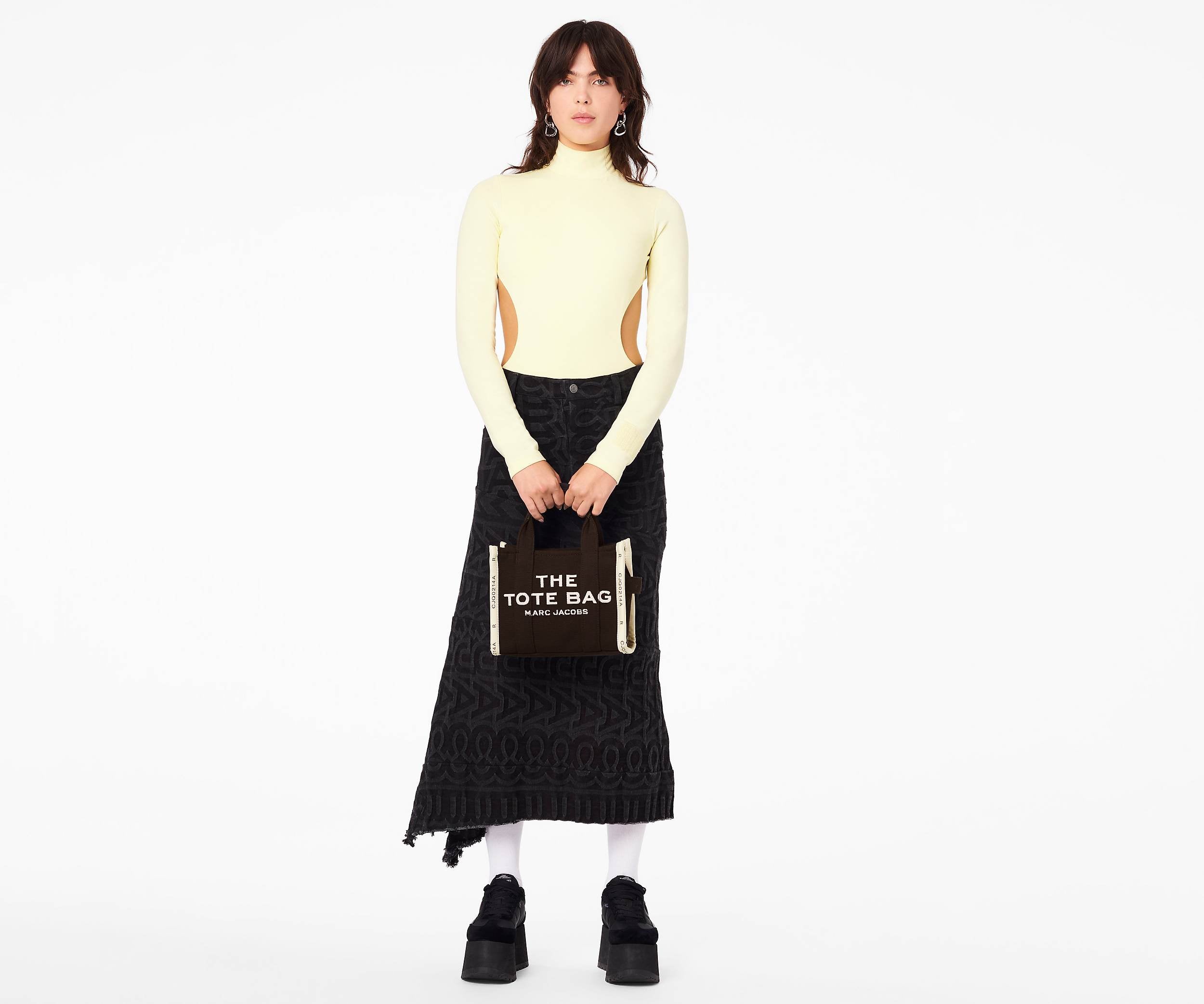 Marc Jacobs Jacquard Black Small Tote Bag - KNosce