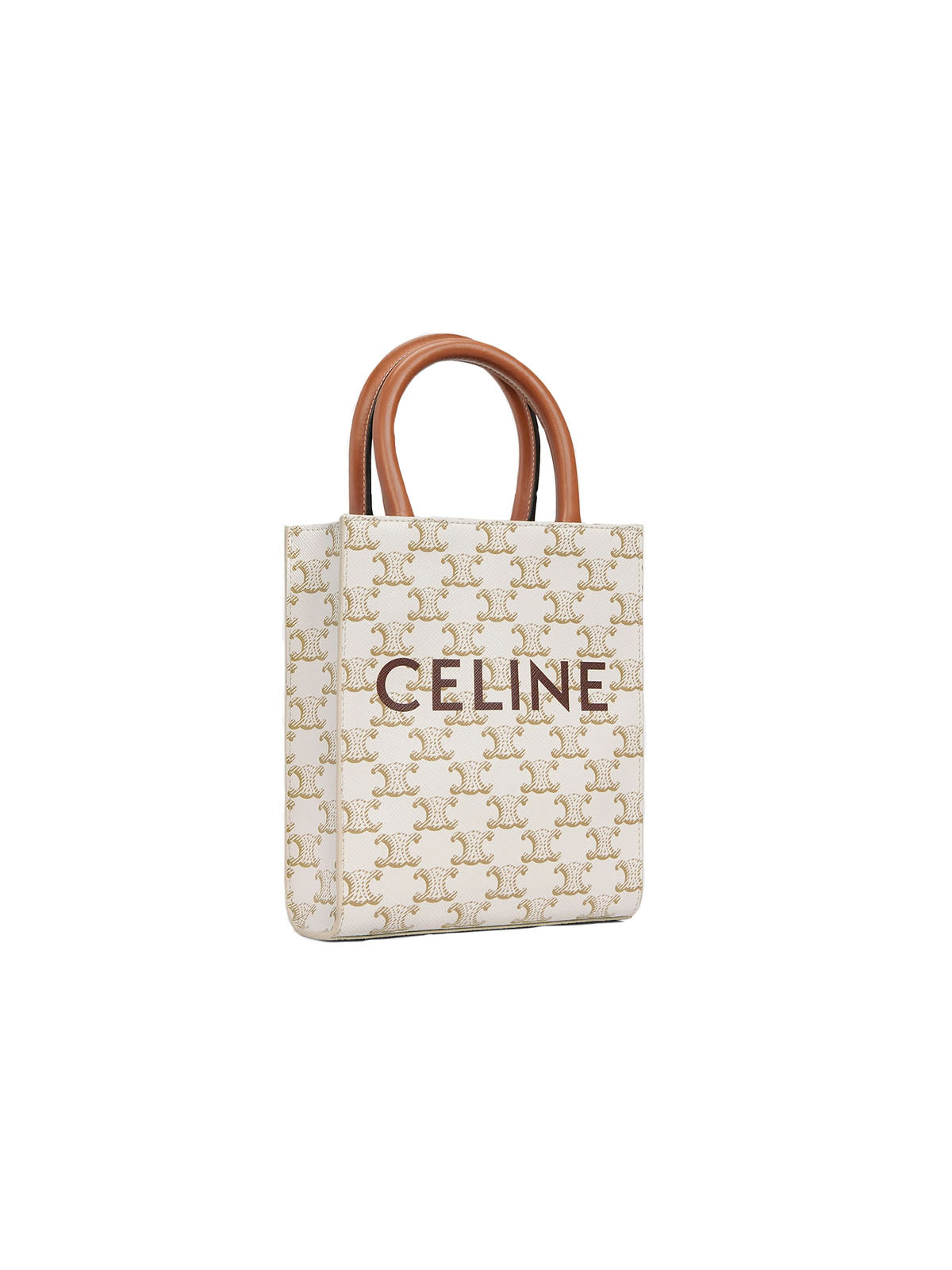 Celine White Triomphe Kanvas Bag - KNosce